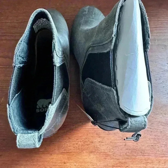 Women's Sorel JOAN UPTOWN CHELSEA Leather Winter Boots 1915841052 QUARRY Sz 8.5 - Picture 9 of 11